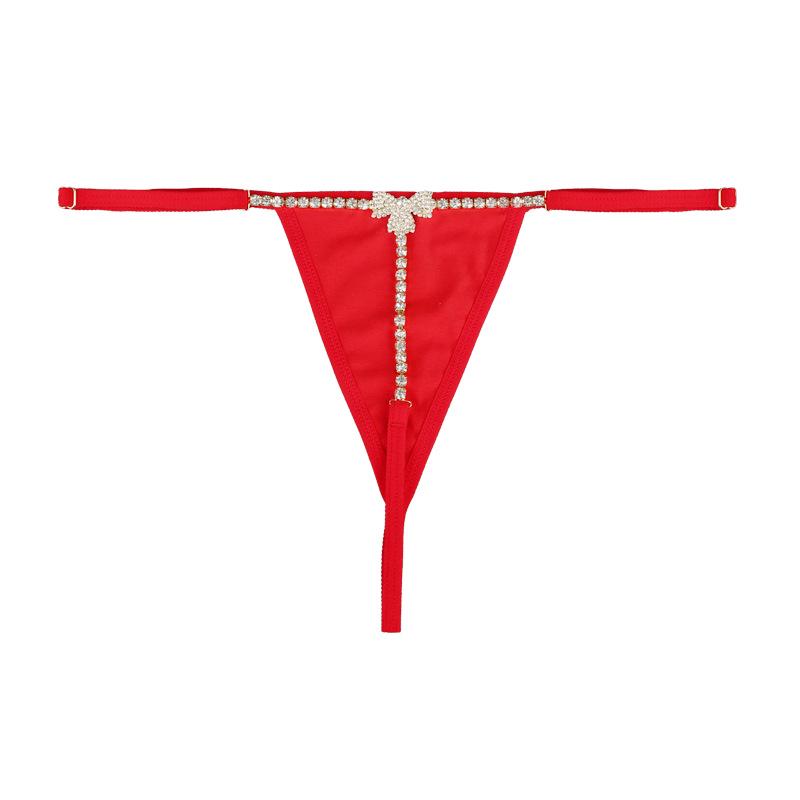 Полностью стразовые трусики-стринги с цепочкой для тела для женщин