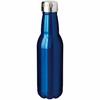 Aoyoshi Vacuum Double Sealed Bottle, Metallic Blue, 500ml, Beer Bottle Shape, 130571