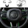 My Good Car Chrome Car Steering Wheel Buttons Knob Cover Trim Sticker Accessories for Jeep Compass 2017 2018 Renegade