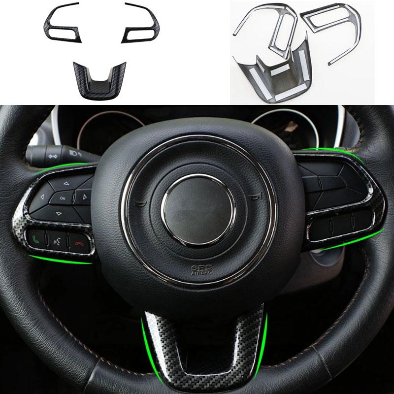 My Good Car Chrome Car Steering Wheel Buttons Knob Cover Trim Sticker Accessories for Jeep Compass 2017 2018 Renegade