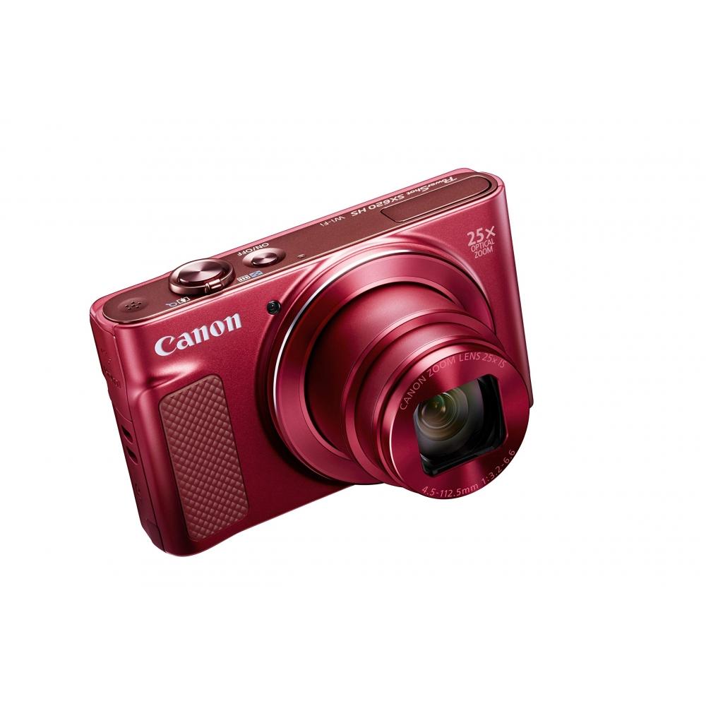Canon Компактная цифровая камера PowerShot SX620 HS Red с 25-кратным оптическим зумом и поддержкой Wi-Fi PSSX620HSRE