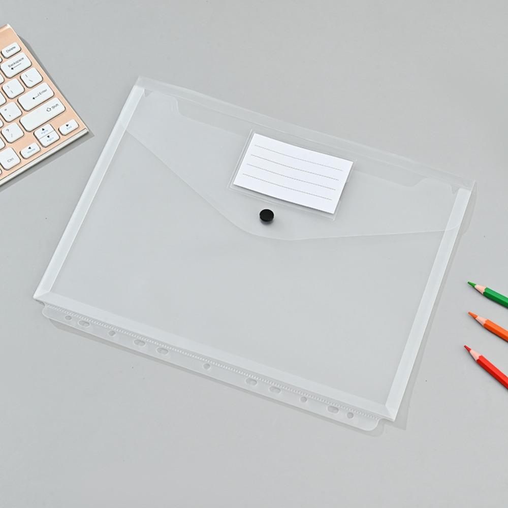 6 Pcs PP Binder Folders A4 Punched Pockets Perfect Label Loose-Leaf School