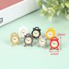 1Pc 1:12 Mini Small Alarm Clock Creative Quartz Round Alarm Clock Portable Miniature Dollhouse Mini Home Decoration Toys Gift