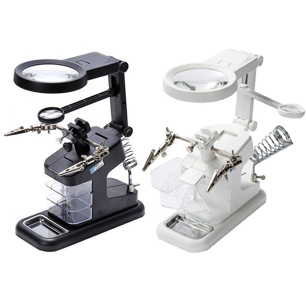 Desk Lamp Soldering Magnifier Repair Welding Magnifying Glass LED Lights Desktop Soldering Magnifier for Mobile Phone