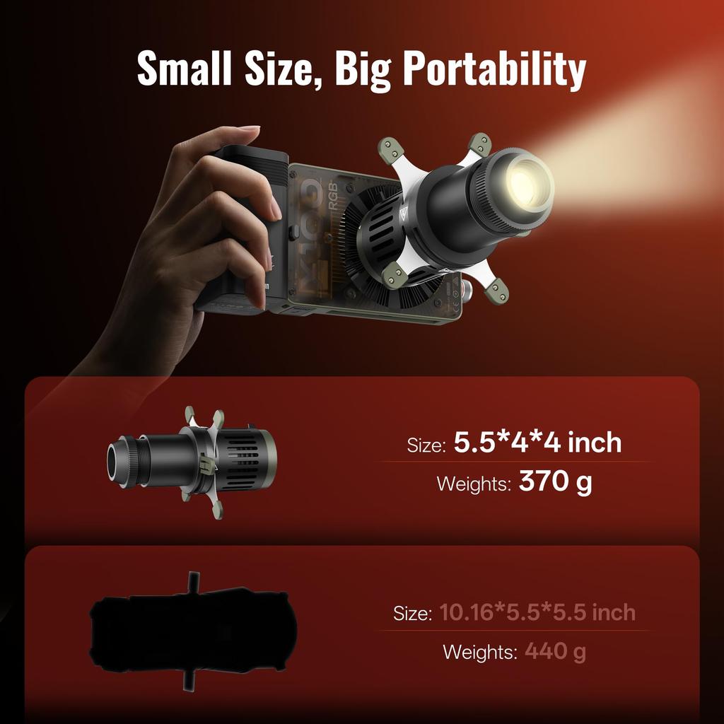 ZHIYUN ZY Spotlight Snoot Фотографический оптический снут с креплением Bowens для G60/X60/X60RGB/X100/X100RGB/CX50/CX50RGB/CX100