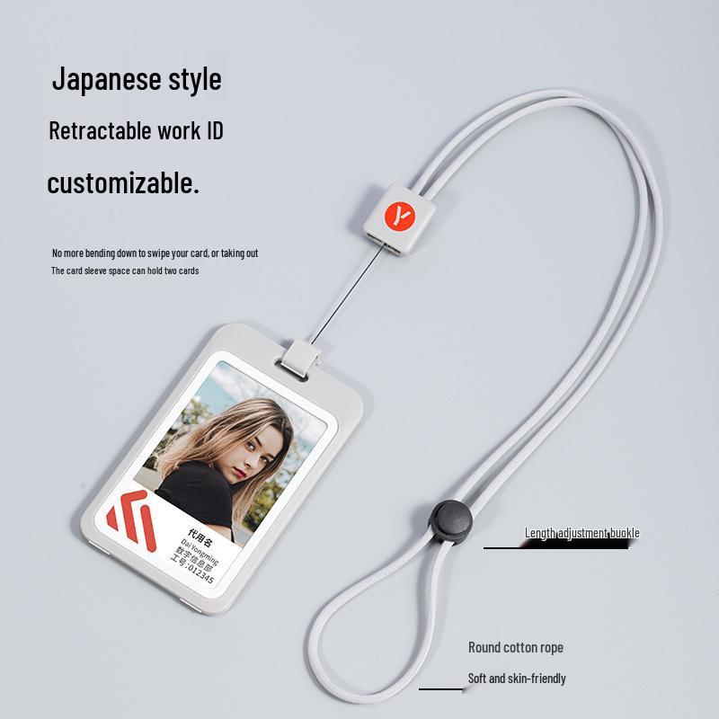 Прозрачный двусторонний выдвижной держатель для бейджа 'Осенний дождь'