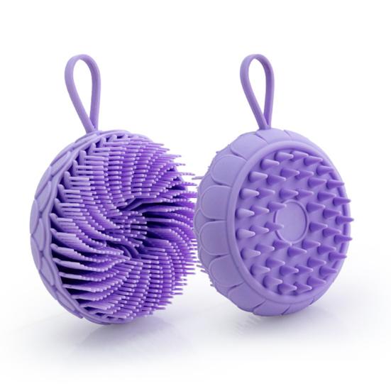 Силиконовая щетка для ванны, двусторонняя, с мягкой щетиной, для глубокого очищения, многофункциональная душевая щетка