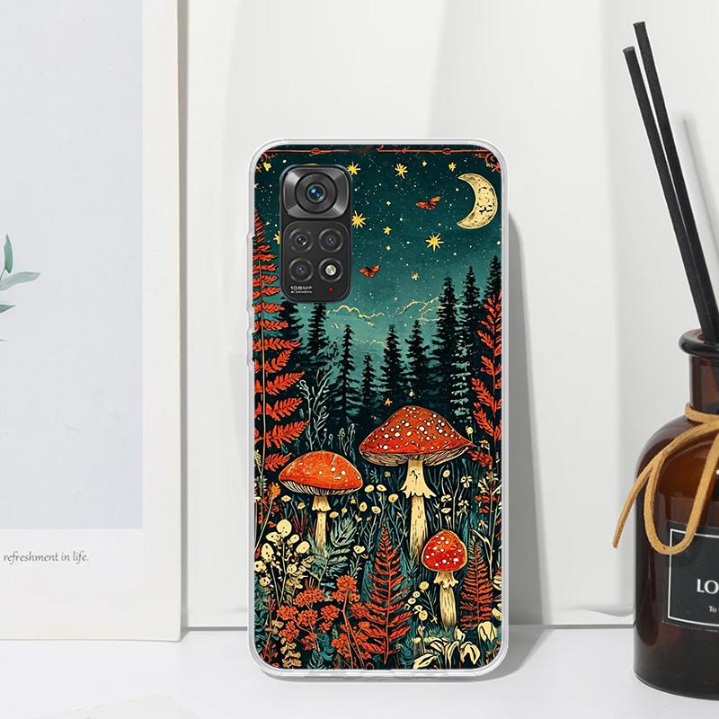 Colorful Mushroom Phone Case For Xiaomi Redmi Note 15 13 14S 14 Pro Plus 12S 11S 10S 12 11E 10 11T Art Fundas Back Cover Redmi N