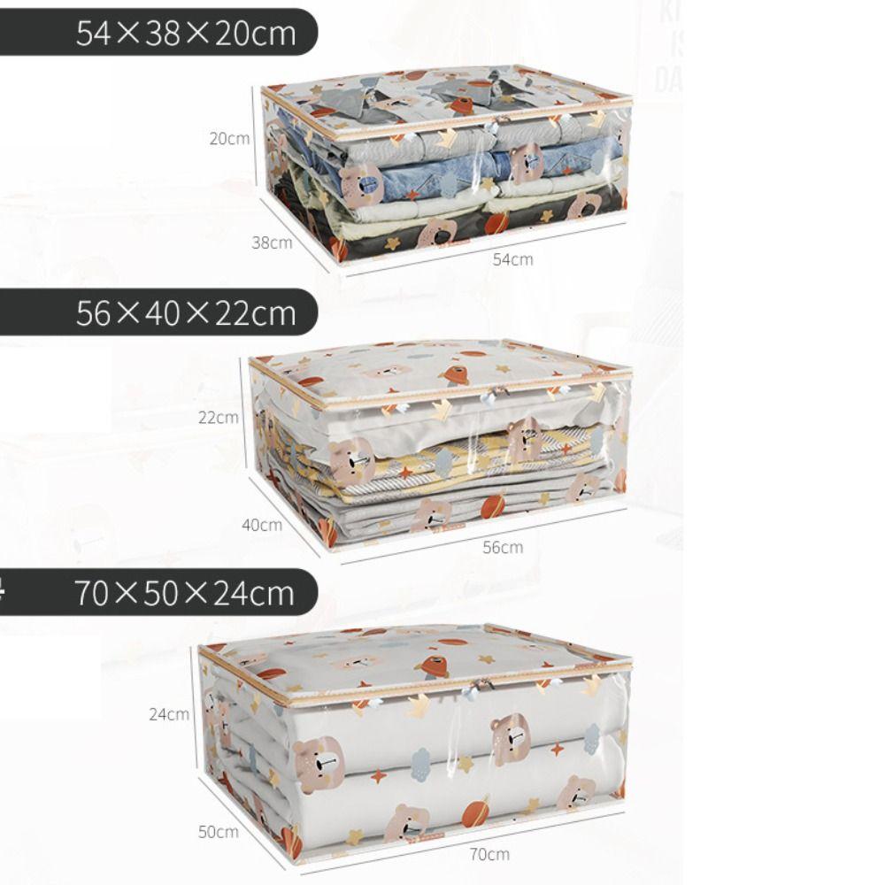 Новая трехмерная сумка для хранения большой емкости, пылезащитный органайзер для одежды, прозрачная водонепроницаемая сумка для одеяла, бытовая