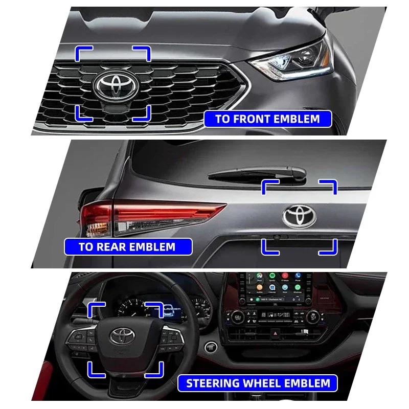 Автомобильный передний значок на капот, задний значок на багажник, логотип на руль для toyota RAV4 Camry yaris CHR LEVIN Vios REIZ