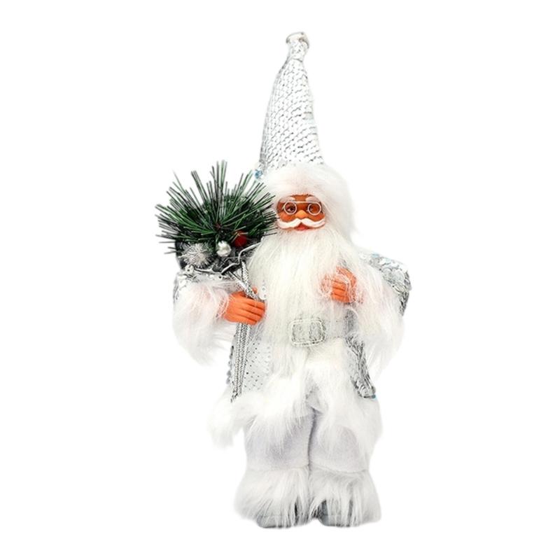 Рождественское festive украшение Санта 11 дюймов Тканевая фигурка Праздничное украшение Для фотосъемки в помещении и тематических вечеринок