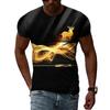 Летние технологические футболки с абстрактным рисунком для мужчин, повседневные креативные футболки с коротким рукавом с 3D принтом, простые модные футболки с круглым вырезом, топы