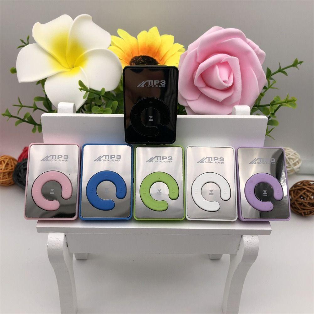Mini Mirror Clip Walkman Loudspeaker Sport Clip MP3 Music Player U Disk MP3 Mp3 Music Player