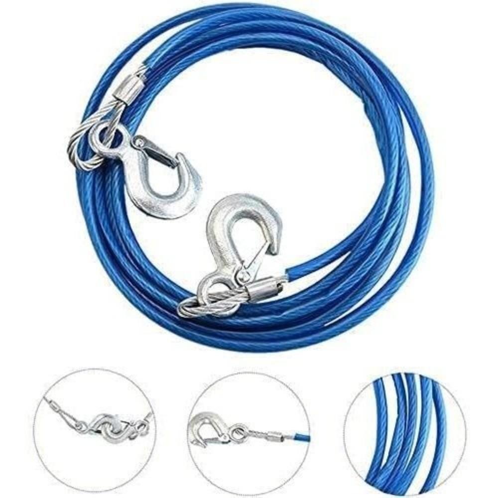 Steel Trailer Rope Wear Resistant Steel Wire Traction Roping Emergency Rope  Car Rescue Tool