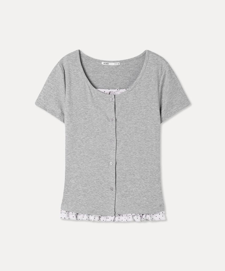 MIXXO [Комплект] Кардиган без рукавов в горошек Комплект Re Cmg31Qs_Miwcmg55Qa