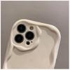 Fashion Wave Pattern Solid Color Cream Case For iPhone 15 Pro Max 14 Plus 13 12 11 Pro X XR Xs Max 7 8 SE 2022 Soft Clear TPU Phone Case