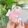 Cute Cartoon Plush Wings Capybara Keychain Kawaii Bag Pendant Hanging Ornaments Accessories Soft Stuffed Doll Toy Keyring Gifts
