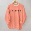 Women's Loose And Comfortable Round Neck Long Sleeved Sweatshirt With Printed Text