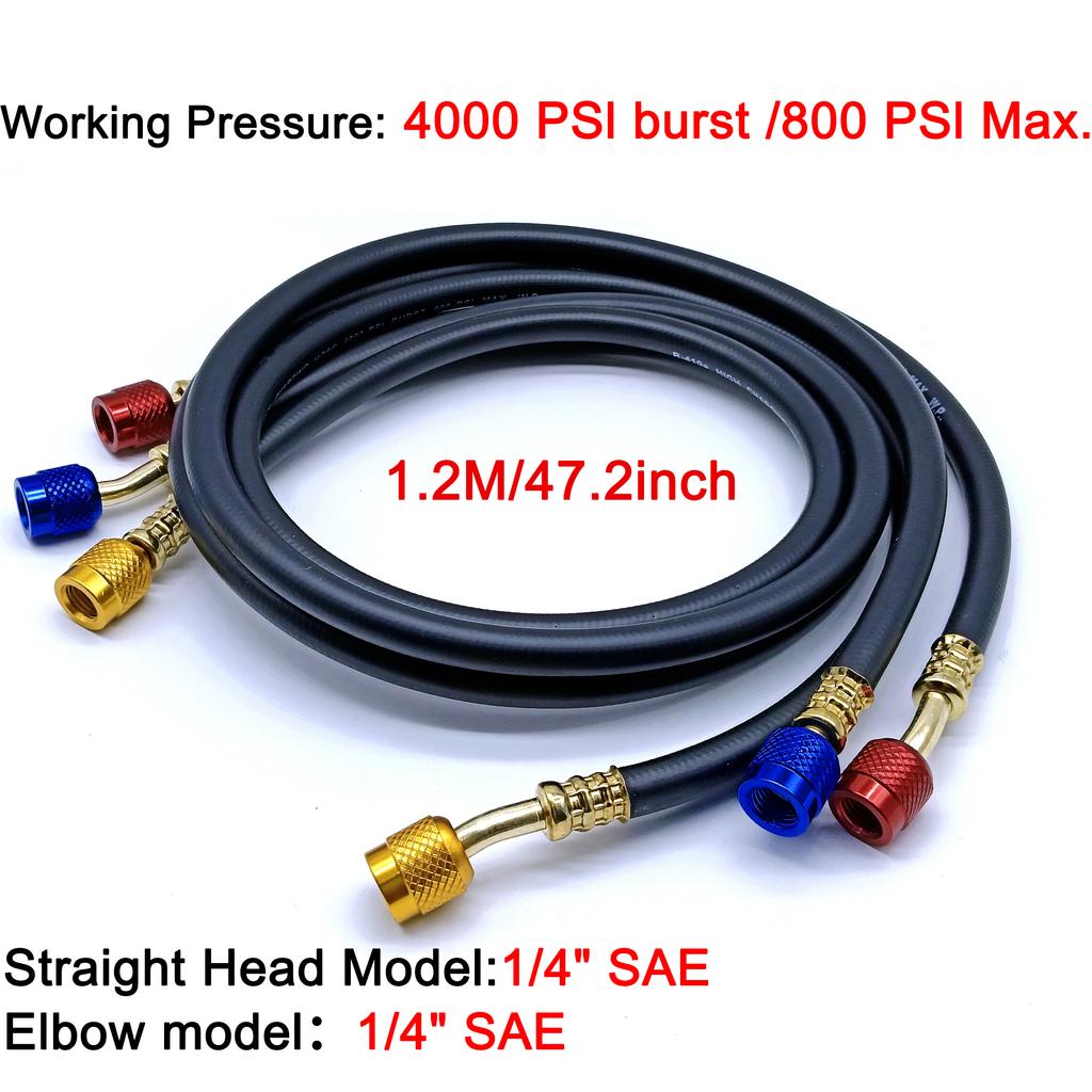 R134a R410A Шланги для заправки хладагента кондиционера HVAC Инструмент для кондиционирования воздуха Автомобильный силиконовый шланг Техническое обслуживание системы кондиционирования воздуха