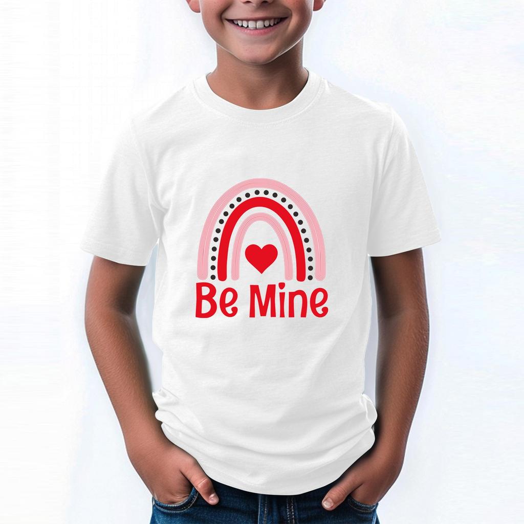 Рубашка на День святого Валентина для малышей, девочек и мальчиков, милые футболки с сердечками, детские футболки на День святого Валентина