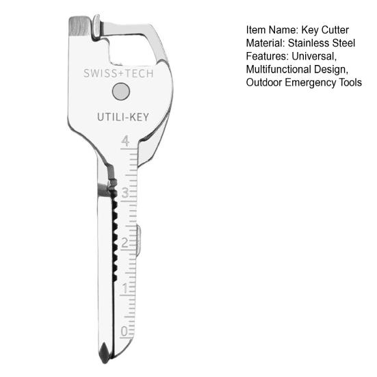 Многофункциональный складной нож для ключей, 6 в 1, многофункциональный инструмент из нержавеющей стали, открывалка для бутылок, отвертка, карманные инструменты для выживания в чрезвычайных ситуациях