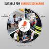 EMS Stair Chair, 350 lbs Load Capacity, Foldable Aluminum Emergency Stair Climbing Wheelchair with 2 Wheels, Portable Stair Lift Chair Ambulance