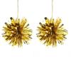 Set De 2 Pompons De Noël - 1001kdo - Asymétrique - Doré - 7 Cm - À Suspendre