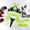 Sexy Lingerie Three-Piece Cross Stitching Underwear Sexy Suit