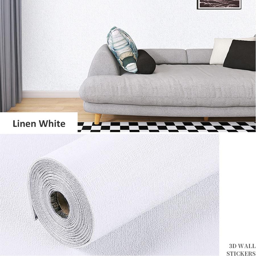 Самоклеящиеся обои под имитацию льна, влагостойкие, устойчивые к плесени, для гостиной, спальни, ремонта, декора фона стены