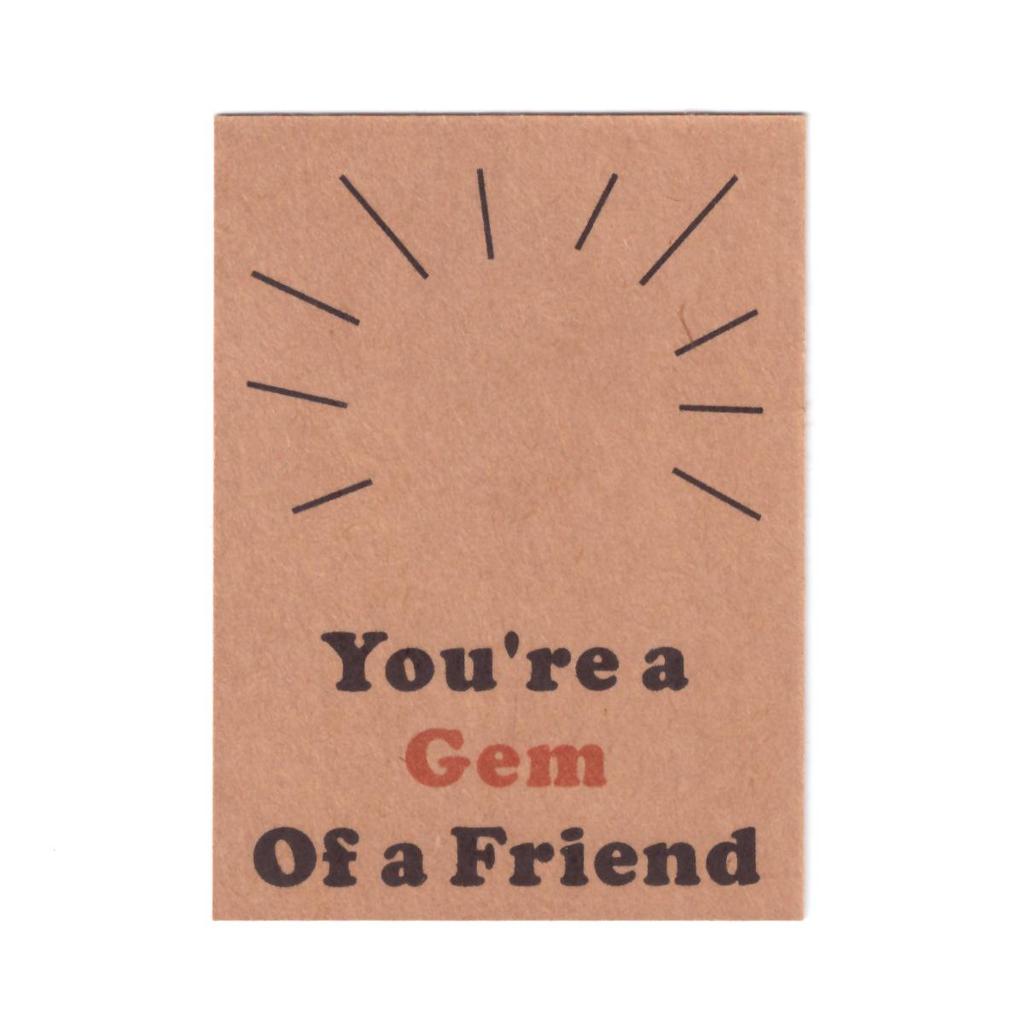 Открытка «Спасибо» с драгоценным камнем: Крафтовый кардсток для подарочной упаковки ювелирных изделий