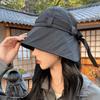 Stylish Large Brim Bucket Hat Thin Breathable Sun Hat Foldable Summer Cap Women