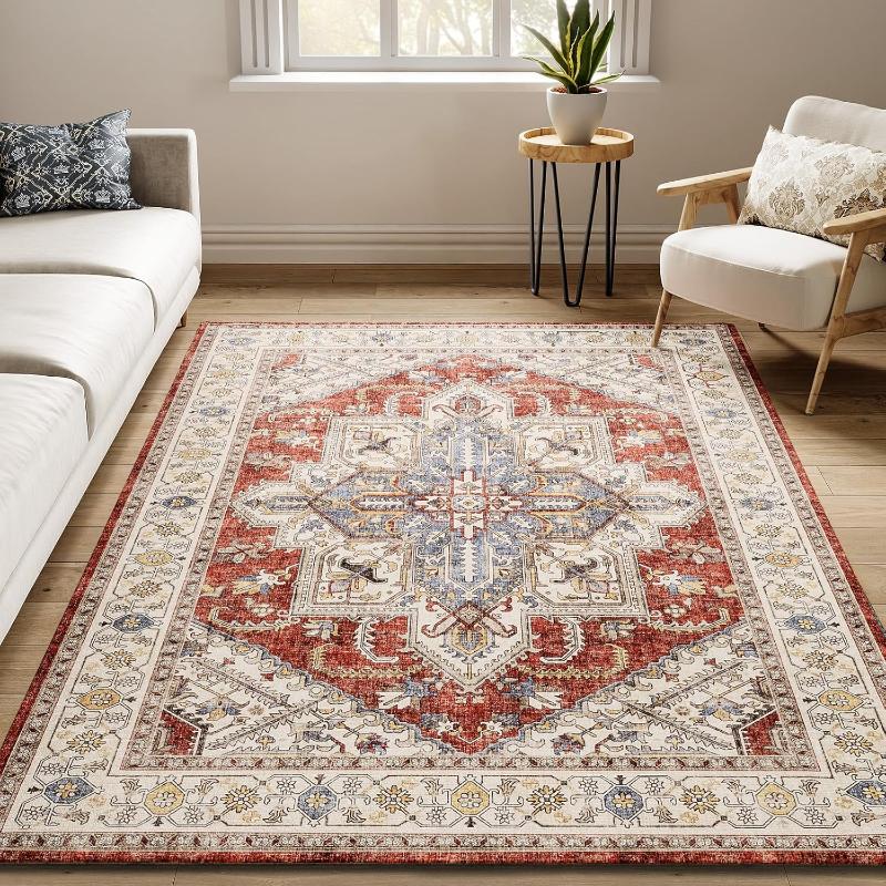 Ковры в этническом стиле для спальни, американский ретро-кабинет, нескользящий коврик для пола, богемный ковер для украшения гостиной, моющийся ковер для лаунжа