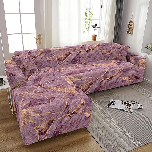 Мраморные чехлы для диванов для гостиной, эластичные чехлы с геометрическим рисунком, чехол для дивана, L-образная форма, Funda De Sof á De Esquina Fundas Para Sof á S