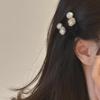 Xiaoxiang Style Rhinestone Pearl Hairpin - High-Gloss BB Clip for Bangs and Broken Hair