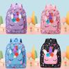 Charming Unicorn Print Kids Backpack Ideal For School Spacious Design With Breathable Material