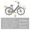 Hillmiles Milecity 1 26-дюймовый электрический городской велосипед, 250 Вт Городской электровелосипед с 7 скоростями, 36 В 13 Ач Съемная батарея, Макс. запас хода 80 км