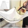 Beard Apron, Barber Cape with Suction Cup - Hairs for Easy Shaving, The Ideal Gift for Your Bearded Man (White)