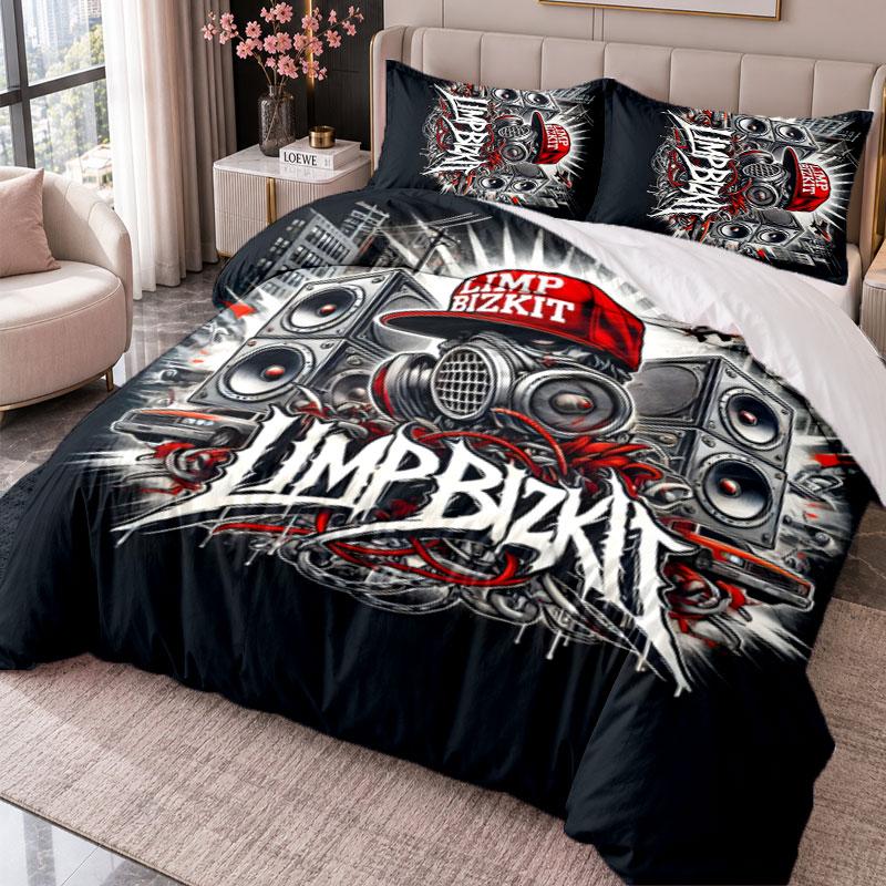 Limp Bizkit 3Pcs Bedding Set Duvet Cover With Two Pillowcases For Bedroom Home Decoration