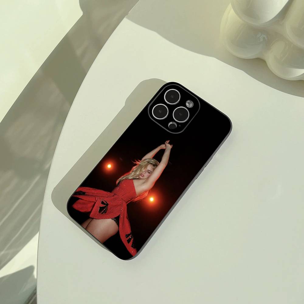 Чехол для телефона Addison Rae для iPhone 17, 16, 15, 14, 13, 12, 11 Pro Max, Легкий и практичный Мягкий черный чехол