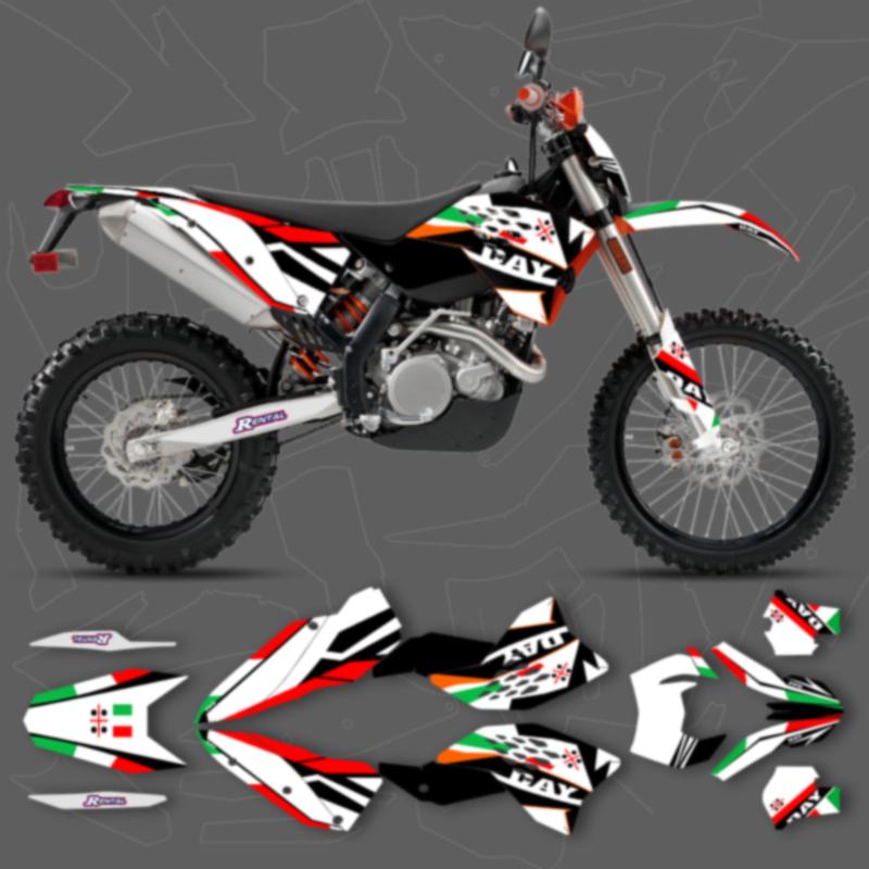 DSMTECH Графика для мотоцикла Фон Для KTM SX SXF 2007 2008 2009-10 EXC EXCF 125 250 300 450 2008 2009 2010-11 004
