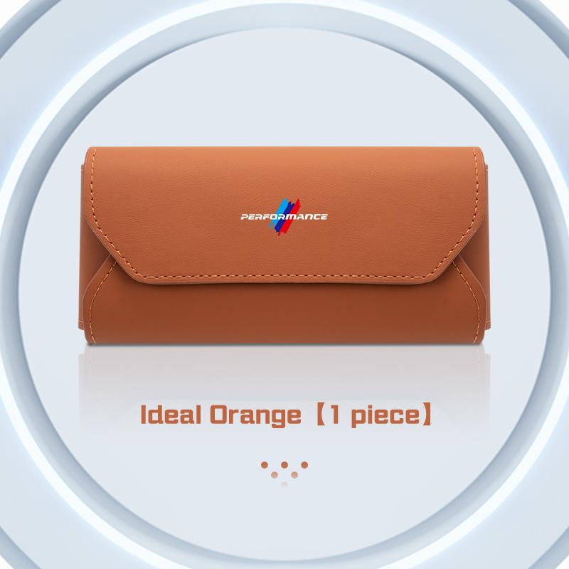 Leather Car Sunglasses Holder Glasses Case For BMW M M6 M2 M3 F32 E53 E60 E90 E91 E92 E93 F01 F30 G80 Visor Eyeglass Storage Box FVLBG1