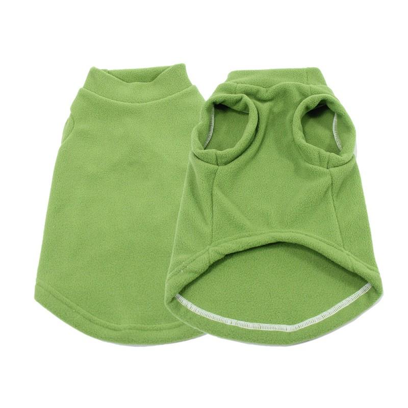 Fleece Pet Hoodie Medium Dogs Winter Warm Coat Solid Color Corgi Sweater