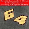 1pc Gold Nmnber 0-9 Motorcycle Stickers Waterproof for Motorcycle Fairing Helmet Car Window Scooters Universal Vinyl Decals