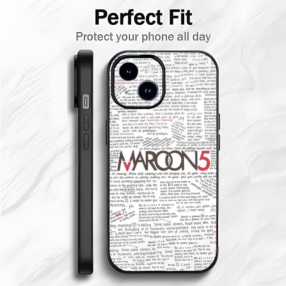 Поп Запоминающаяся Группа M-Maroon 5 Чехол для Телефона Чехол для Телефона Мягкая Упаковка Легкий Для iPhone17 16 15 14 13ProMax