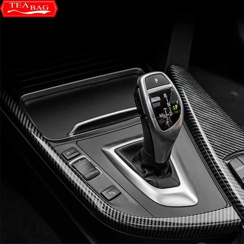 Углеродное волокно, панель переключения передач автомобиля, боковая L-образная полоска, отделка салона для Bmw 3 Serie 4 3gt F30 F31 F32 F34 F36