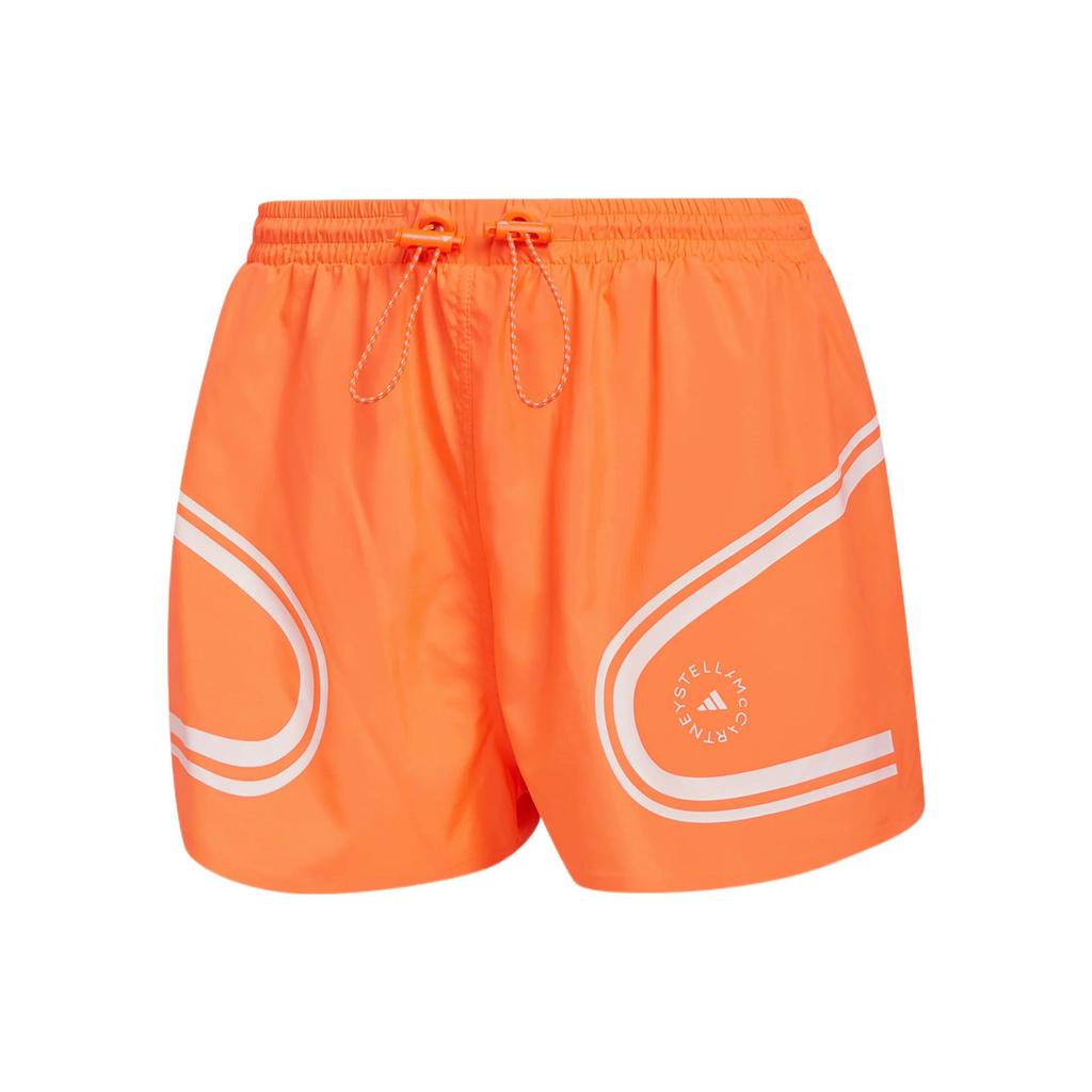 Adidas X Stella McCartney Color Block Striped Sports Casual Shorts Women Shorts Orange HB6080