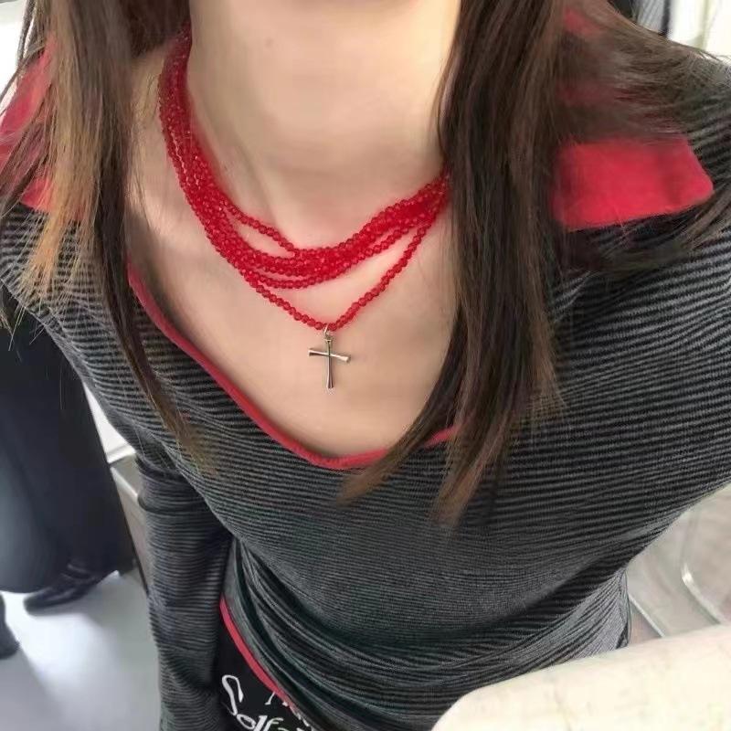 Темная субкультура кожаный ошейник панк-стрит милые крутые красотки ожерелье ожерелье ключица цепь прилив