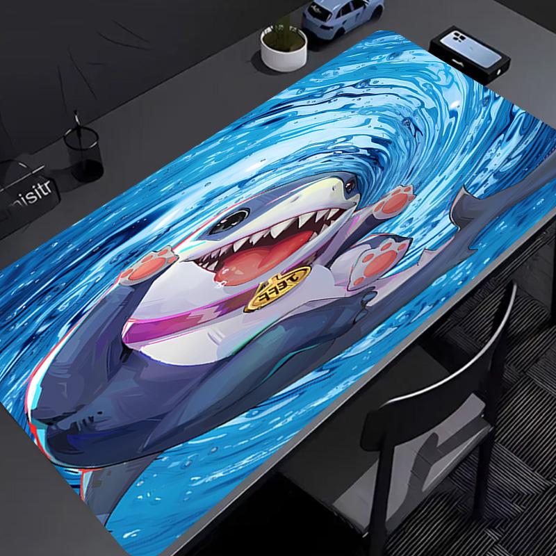 Jeff the Land Shark Mouse Pad - Non-Slip Rubber Base, Smooth Surface for Work,Gaming,Office,And Home Use, Desk Mouse Pad
