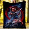 1pc Chucky2 Theme Blanket - Digital Print, Polyester, Cozy for All Seasons, Perfect for Outdoor, Camping, and Travel