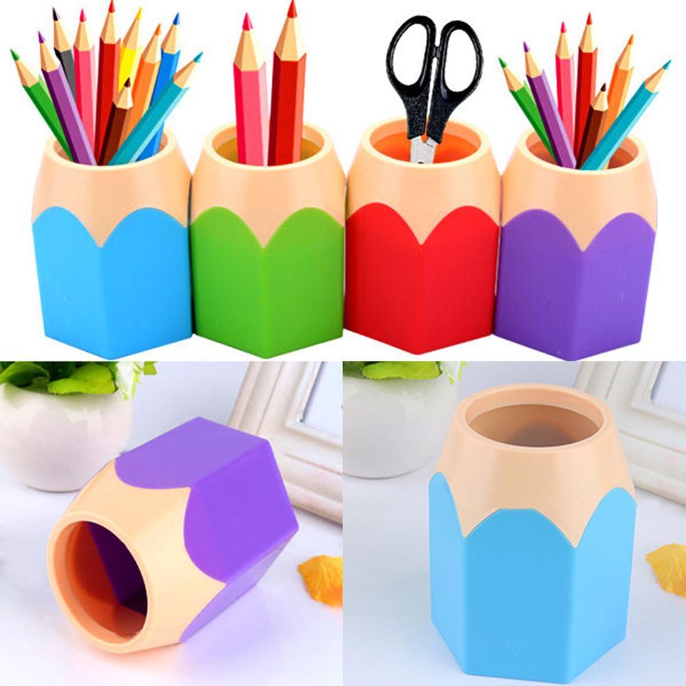 Creative Makeup Brush Holder Pen Vase Pencil Pot Tidy Stationery Storage Organizer Desk Container Pen Holders
